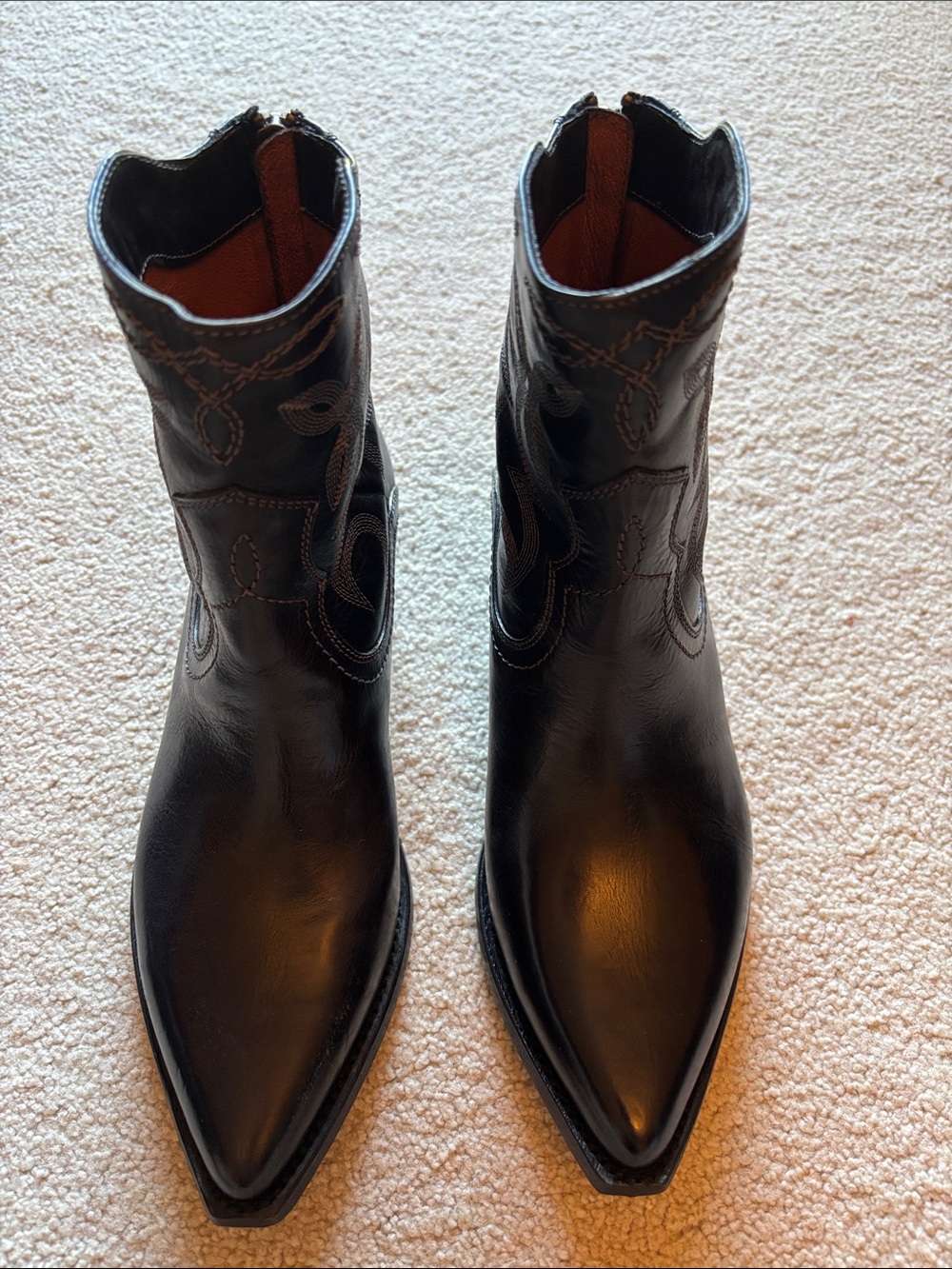 NWT Frye Black Leather Ankle Boots
